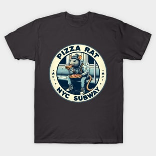 Pizza Rat New York Subway NYC Subway Train T-Shirt